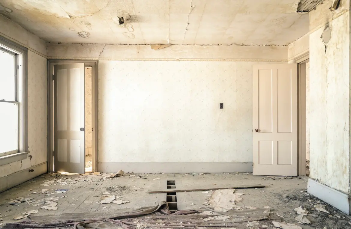 Waste disposal crew managing a cleanout project in South Houston